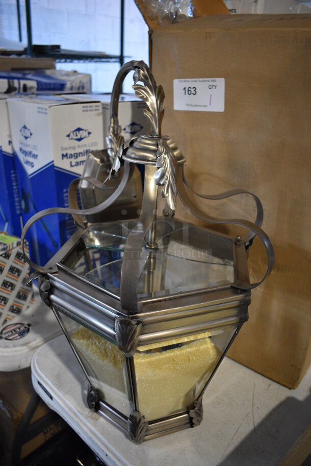 BRAND NEW SCRATCH AND DENT! Metal Light Fixture. 14x14x21 - Image 2 of 4