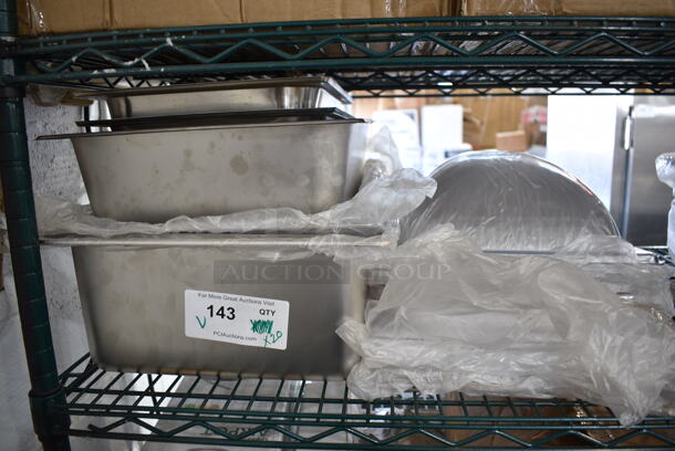 20 BRAND NEW! Items; Stainless Steel Full Size Drop In Bins and Clear Poly Dome Cover Lids. 20 Times Your Bid! - Image 2 of 11