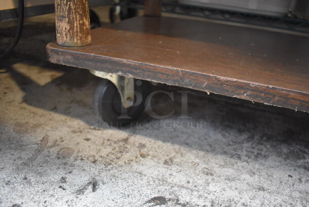 Wooden 3 Tier Cart on Commercial Casters. 42.5x18x31.5 - Image 4 of 5