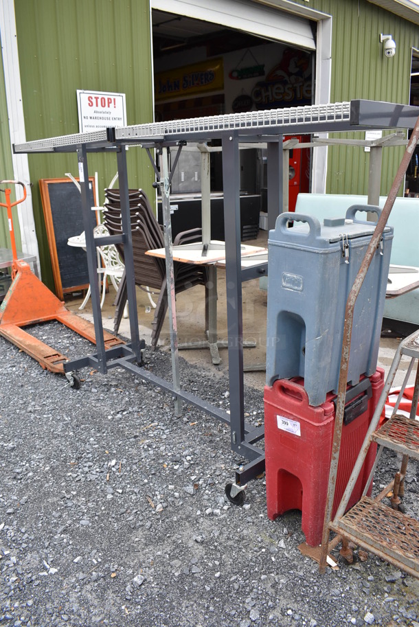 Gray Metal Coat Rack on Commercial Casters. 97x24x60 - Image 4 of 7