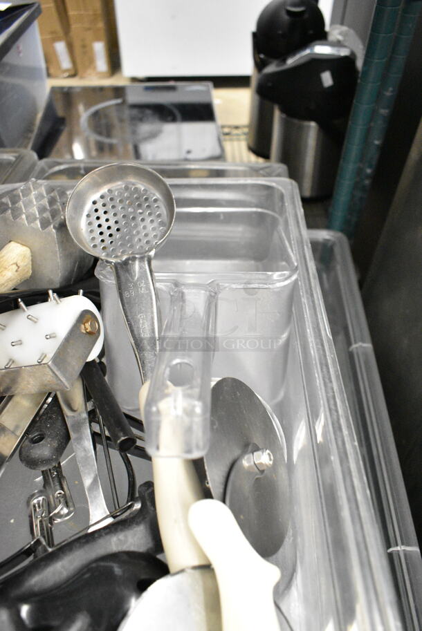 ALL ONE MONEY! Lot of Poly Bins and Utensils.  - Image 4 of 6