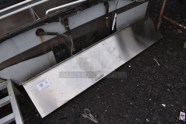 Stainless Steel Shelf w/ Wall Mount Brackets. 60x12x10 - Image 2 of 3