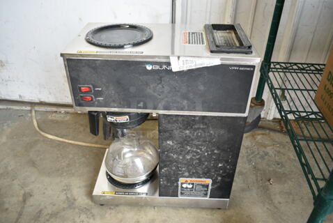 2020 Bunn VPR Stainless Steel Commercial Countertop Coffee Machine w/ Coffee Pot and Poly Brew Basket. 120 Volts, 1 Phase. 