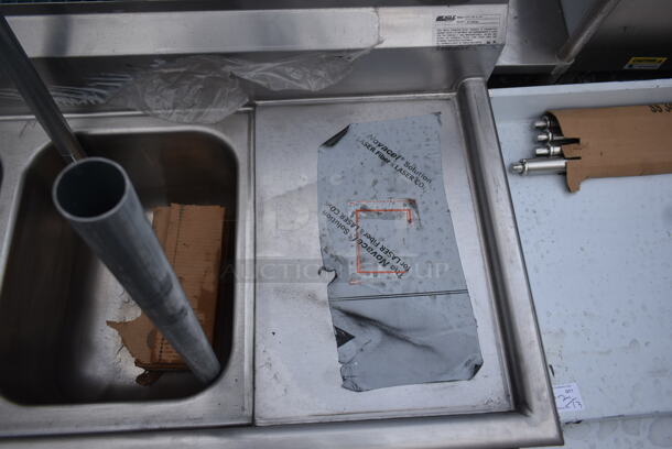 BRAND NEW SCRATCH AND DENT! Eagle 414-16-3-18 Three 16" Bowl Stainless Steel Commercial Compartment Sink with Two 18" Drainboards - Image 5 of 6