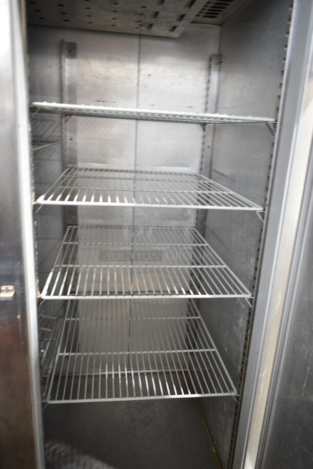 McCall 4-4045C Stainless Steel Commercial 2 Door Reach In Cooler w/ Poly Coated Racks. 115 Volts, 1 Phase. Tested and Working! - Image 3 of 5