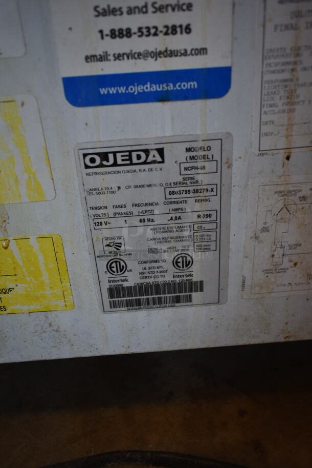 Ojeda NCFH-68 Metal Chest Freezer w/ Hinge Lid. 120 Volts, 1 Phase. Tested and Working! - Image 5 of 5