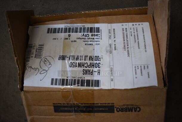 ALL ONE MONEY! Lot of 6 BRAND NEW IN BOX! Cambro Poly Amber Colored 1/3 Size Drop In Bin Lids! - Image 4 of 4