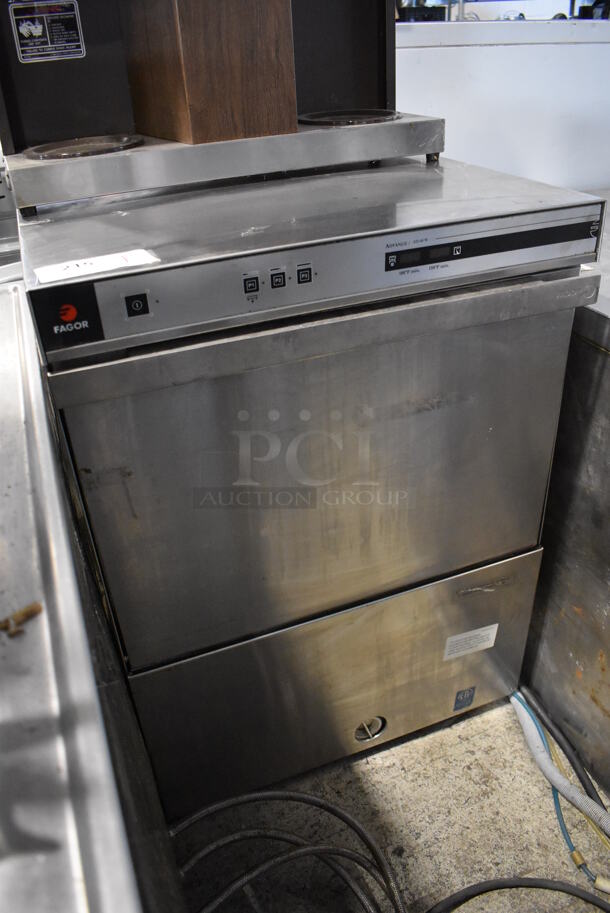 Fagor Stainless Steel Commercial Undercounter Dishwasher. 250 Volts. 23.5x25x33 - Image 4 of 8