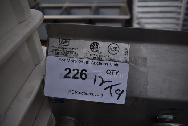 Duke Stainless Steel Commercial Single Bay Sink w/ Faucet and Handles.  - Image 4 of 5