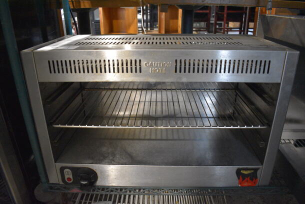 Vollrath Cayenne Stainless Steel Commercial Countertop Natural Gas Powered Cheese Melter. 28.5x14x17