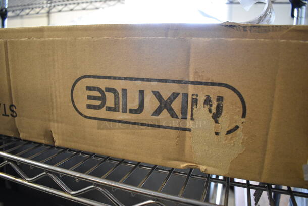 BRAND NEW IN BOX! Mix Rite Model MROS-44P Stainless Steel Double Over Shelf for Prep Table. Stock Picture Used For Gallery Picture - Image 4 of 5