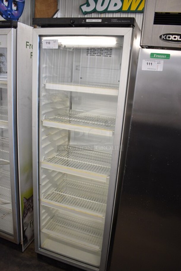 Vestfrost Model SCR 1300 Metal Commercial Single Door Reach In Cooler Merchandiser w/ Poly Coated Racks. 115 Volts, 1 Phase. 23.5x23.5x73. Tested and Working! - Image 2 of 6