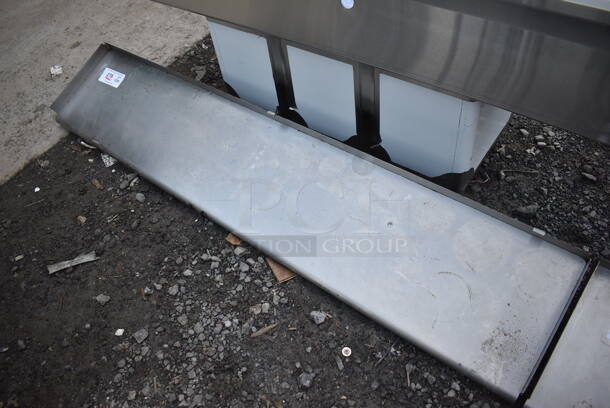 Stainless Steel Shelf w/ Wall Mount Brackets. 60x12x7 - Image 3 of 3