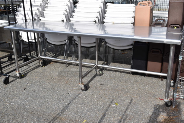 Stainless Steel Table on Commercial Casters. 96x30x33 - Image 4 of 5