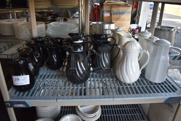 ALL ONE MONEY! Tier Lot of Various Items Including Poly Coffee Urns; Black and White