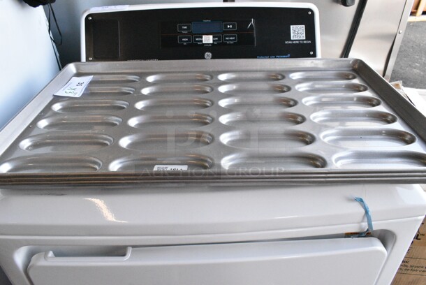 3 BRAND NEW SCRATCH AND DENT! 32642415 Chicago Metallic 42415 24 Mold Glazed Aluminized Steel Individual Hot Dog Bun Pan. 3 Times Your Bid!  - Image 3 of 4