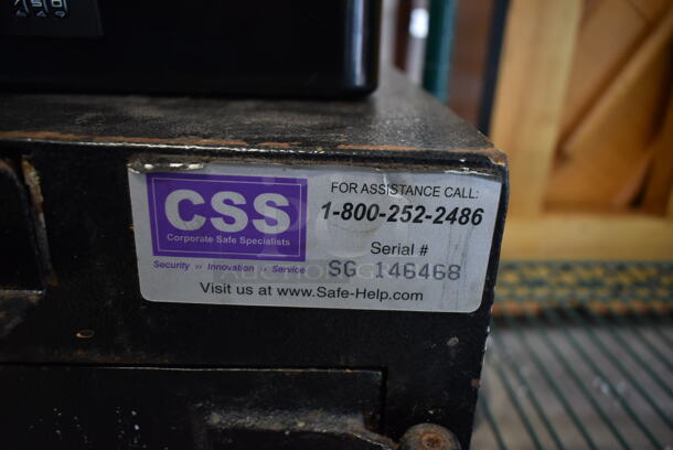 Corporate Safe Specialists Black Metal Single Compartment Safe. Comes w/ Combination!! - Image 3 of 4