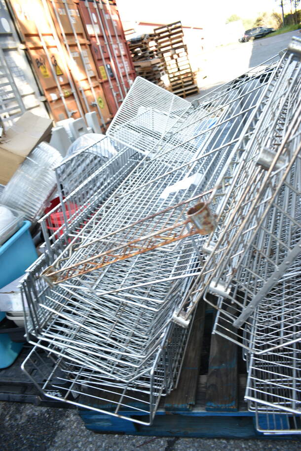 PALLET LOT of Various Chrome Finish Items Including Wire Shelves and Racking - Image 3 of 7