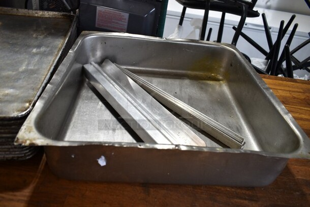 ALL ONE MONEY! Lot of Various Items Including 12 Full Size Baking Pans and Metal Bin - Image 4 of 5