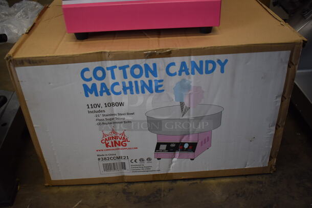 IN ORIGINAL BOX! Carnival King 382CCME21 Stainless Steel Commercial Countertop Cotton Candy Machine. 110 Volts, 1 Phase. 20.5x20.5x16. Tested and Working! - Image 4 of 5