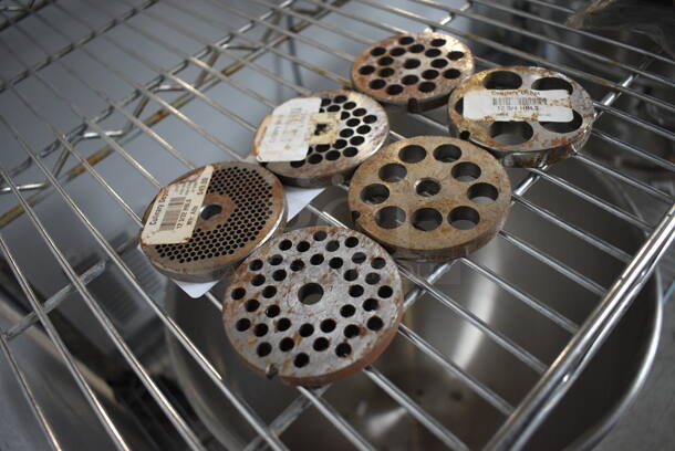 6 Metal Meat Grinder Plates. 2.75x2.75x0.5. 6 Times Your Bid! - Image 4 of 4