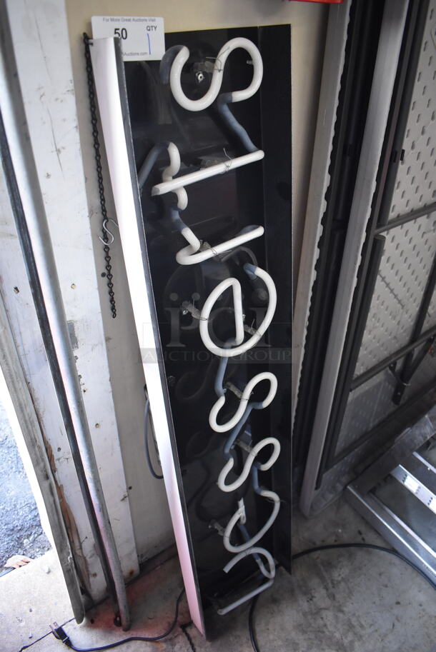 Desserts Neon Light Up Sign. See Pictures For Damage. 50x11x5 - Image 2 of 4