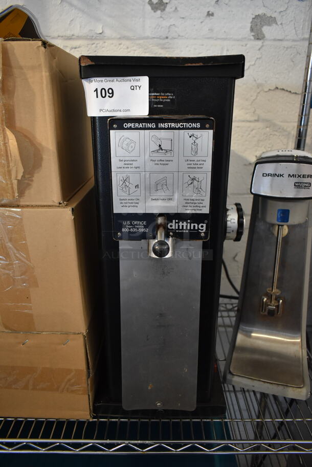 Ditting KR 1293 Metal Commercial Countertop Coffee Bean Grinder. 120 Volts, 1 Phase. Tested and Working!
 - Image 1 of 10