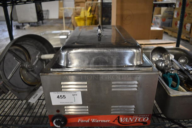 Avantco Stainless Steel Commercial Countertop Food Warmer w/ Drop In and Lid. 14.5x22.5x14. Tested and Working!