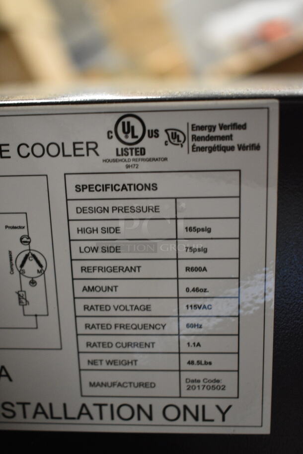 BRAND NEW SCRATCH AND DENT! Arctic King AWCA016ADB 16 Bottle Wine Cooler Bar Fridge Merchandiser. 115 Volts, 1 Phase. Tested and Working! - Image 7 of 7