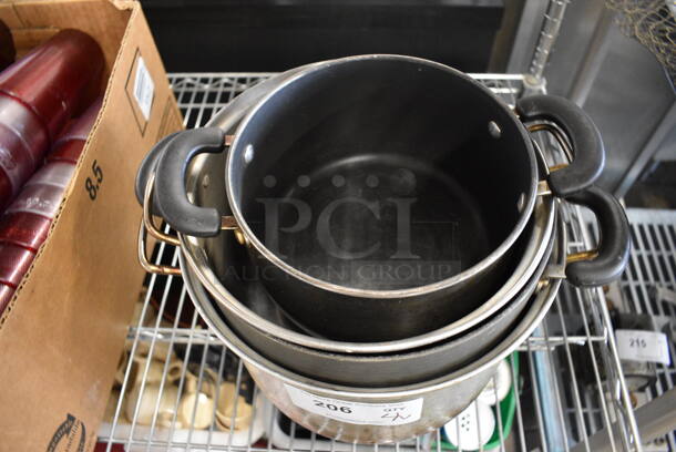 4 Various Metal Stock Pots. Includes 12x8x4.5. 4 Times Your Bid! - Image 3 of 3