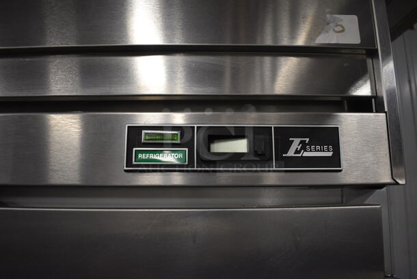 Beverage Air Model ER34-1 E Series ENERGY STAR Stainless Steel Commercial Wide Single Door Reach In Cooler w/ Poly Coated Racks on Commercial Casters. 115 Volts, 1 Phase. 35x34x84.5. Tested and Powers On But Temps at 47 Degrees - Image 5 of 5