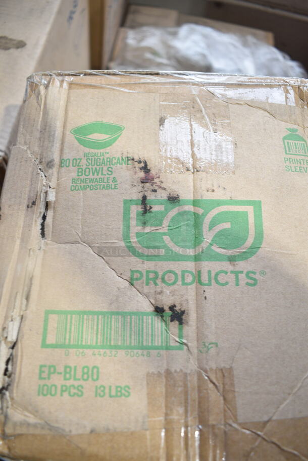 13 BRAND NEW Boxes of Eco Products EP-BL80 80 oz. Compostable Sugarcane Bowl, Regalia Servingware Bowl (Pack of 100). 13 Times Your Bid!  - Image 4 of 6