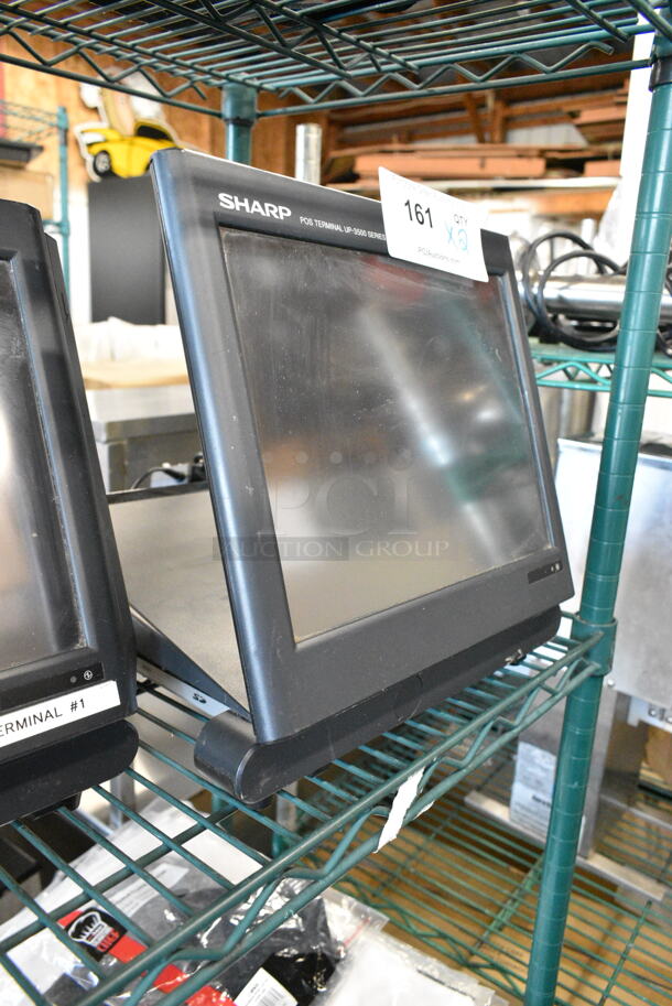 2 Sharp UP-3500 POS Monitor. 2 Times Your Bid!  - Image 2 of 9