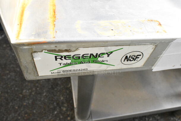 Regency 600ES2424S Stainless Steel Commercial Equipment Stand w/ Under Shelf.  - Image 3 of 3