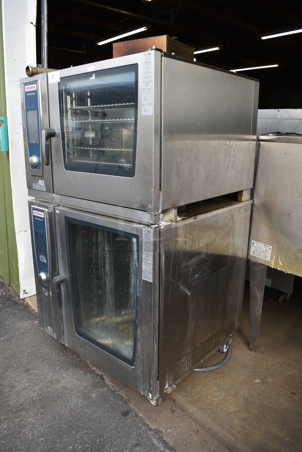 2 2019 Rational Self Cooking Center SCC WE 62/ SCC WE 102 Commercial Stainless Steel Double Deck Electric Combi Oven On Commercial Casters. 480V, 3 Phase. 2 Times Your Bid! - Image 4 of 9