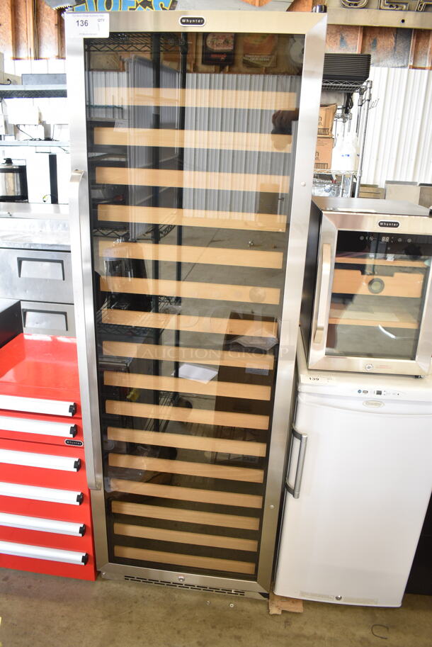 BRAND NEW SCRATCH AND DENT! Whynter BWR-1662SD 166 Bottle Built-in Stainless Steel Compressor Wine Refrigerator Merchandiser. 115 Volts, 1 Phase. Tested and Working! - Image 3 of 5