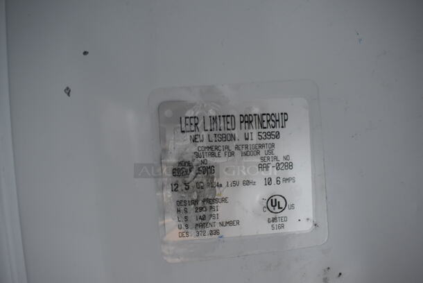 Leer 802L50MG Metal Commercial 2 Door Bagged Ice Freezer Merchandiser. 115 Volts, 1 Phase. 74x33x77. Tested and Working! - Image 3 of 8