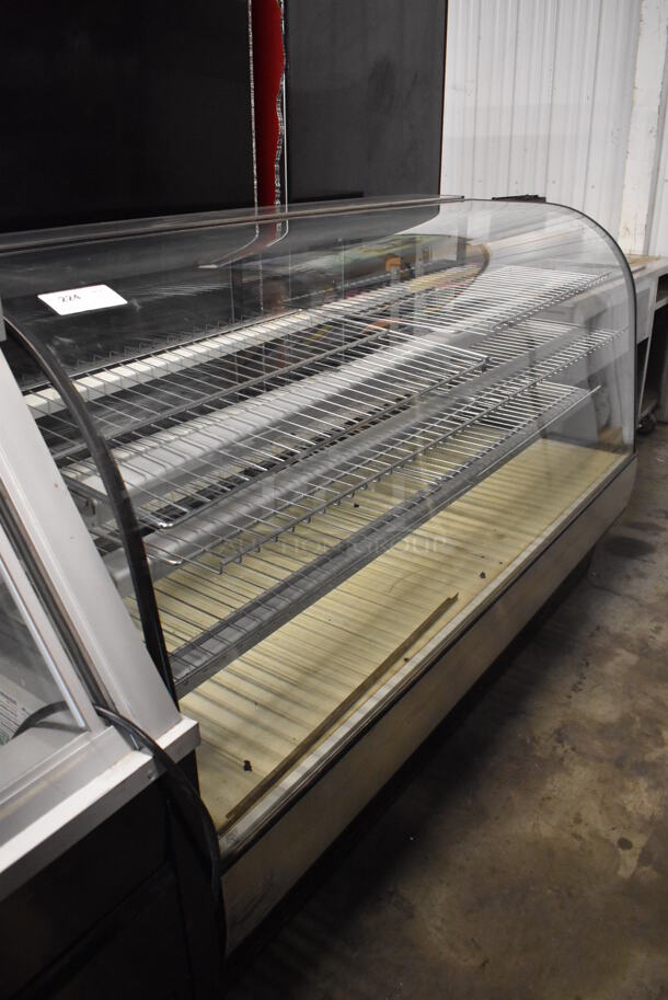 Metal Commercial Floor Style Deli Display Case Merchandiser. 77x35x50. Cannot Test - Unit Does Not Come w/ Compressor
