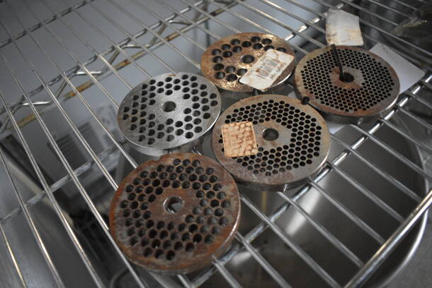 5 Metal Meat Grinder Plates. 3.25x3.25x0.5. 5 Times Your Bid! - Image 2 of 4