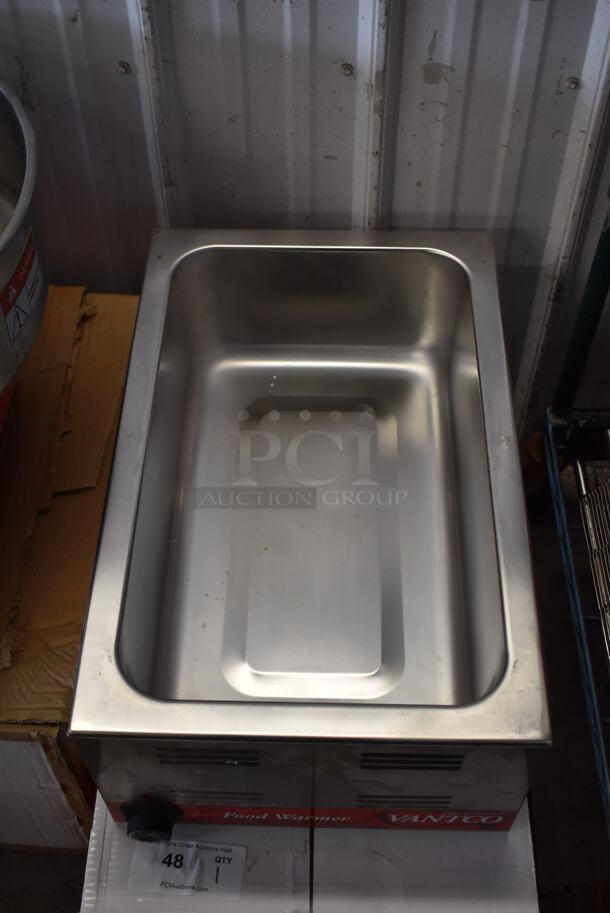 IN ORIGINAL BOX! Avantco 177W50 Stainless Steel Commercial Countertop Food Warmer. 120 Volts, 1 Phase. 14.5x23x9. Tested and Working! - Image 4 of 5