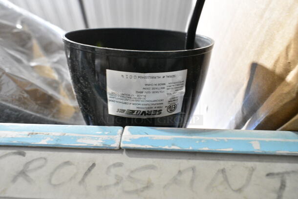 3 BRAND NEW SCRATCH AND DENT! ServIt 423HLR85BK Retractable Cord Ceiling Mount Heat Lamp with Modern Black Finish Round Dome Shade. 120 Volts, 1 Phase. 3 Times Your Bid!  - Image 12 of 12