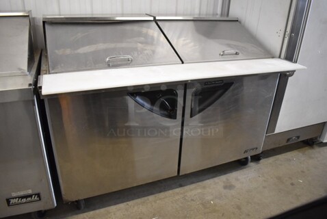 Turbo Air TST-60SD-24 Stainless Steel Commercial Sandwich Salad Prep Table Bain Marie Mega Top on Commercial Casters. 115 Volts, 1 Phase. 61x37x46. Tested and Working!