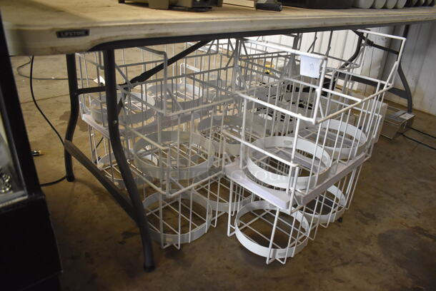 ALL ONE MONEY! Lot of 10 White Poly Coated Baskets. 10.5x22x16 - Image 2 of 9