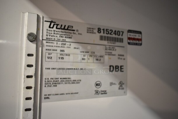 True T-23F-2 Stainless Steel Commercial 2 Half Size Door Reach In Freezer on Commercial Casters. 115 Volts, 1 Phase. Tested and Powers On But Does Not Get Cold - Image 5 of 5