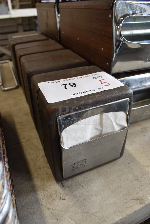 5 Compact Metal Countertop Napkin Dispensers. 4.5x4.5x5.5. 5 Times Your Bid! - Image 2 of 3