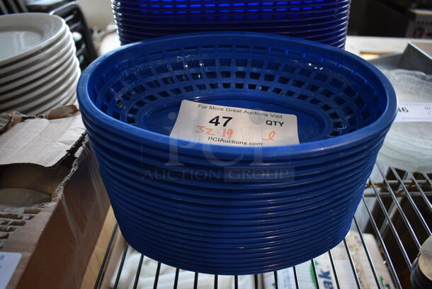 ALL ONE MONEY! Lot of 51 Various Blue Poly Food Baskets. 9.5x6x2, 11x7x2 - Image 4 of 4