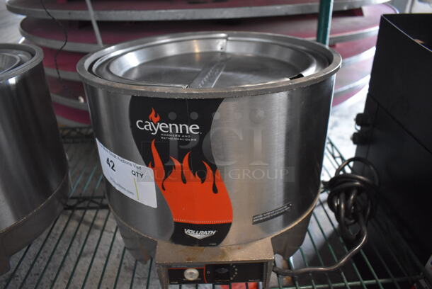 Vollrath Cayenne HS-11 Stainless Steel Commercial Countertop Soup Kettle Food Warmer w/ Lid. Does Not Have Drop In. 120 Volts, 1 Phase. Tested and Working!