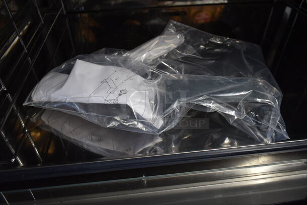BRAND NEW SCRATCH AND DENT! Cooking Performance Group CPG B04DU.3-001 Stainless Steel Commercial Electric Powered Convection Oven w/ Pan Rack on Commercial Casters. 208-240 Volts, 1 Phase. - Image 8 of 9