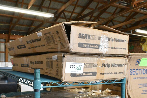 2 BRAND NEW SCRATCH AND DENT! Items Including ServIt 423SW36TLHDBLA 36" Lighted Double Strip Warmer with Dual Toggle Controls and ServIt 423SW36THDBLA 36" Double Strip Warmer with Dual Toggle Controls . 120 Volts, 1 Phase. 2 Times Your Bid!  - Image 2 of 4