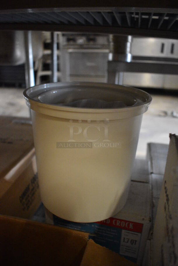 2 BRAND NEW IN BOX! Cambro White Poly Coldfest Round Crock. 7x7x6. 2 Times Your Bid! - Image 2 of 3